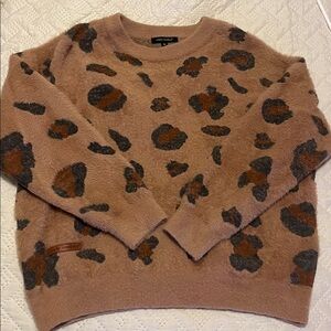 Simply Southern Brown Leopard Print Sweater